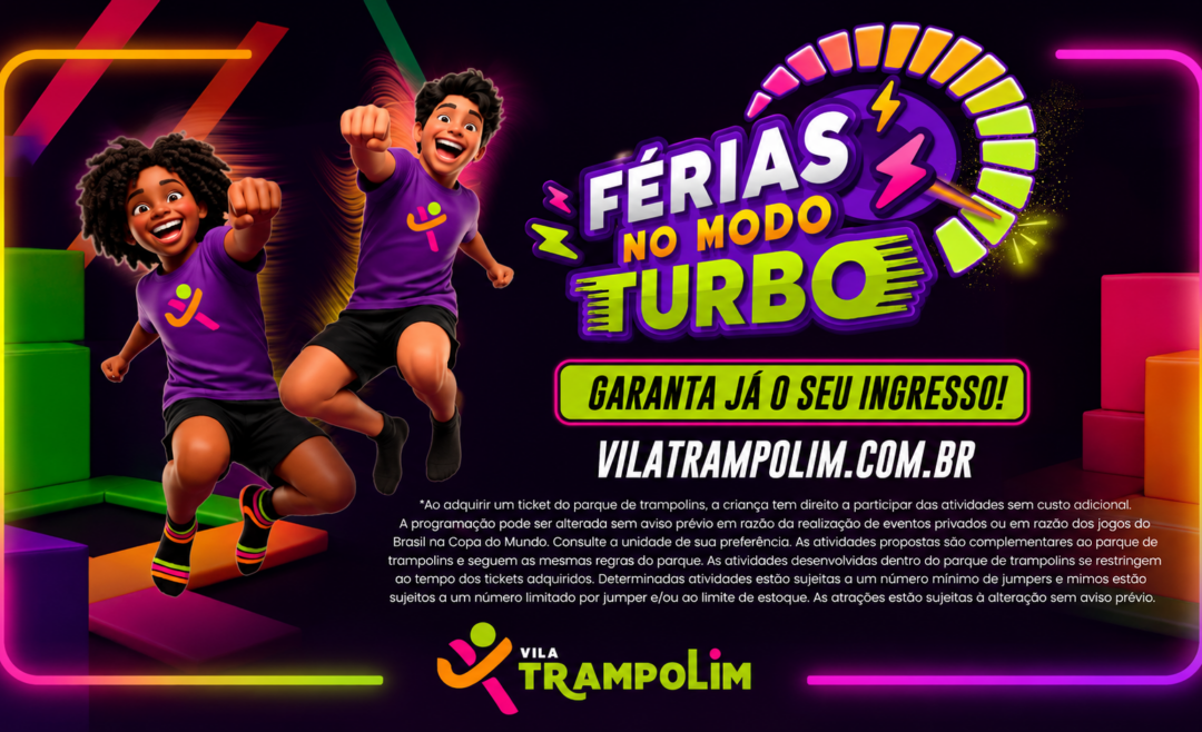 Vila Trampolim agita férias de julho no Via Verde Shopping